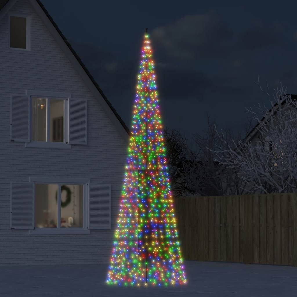 Vidaxl Light Cone su flagpole 1534 LED multicolore 500 cm