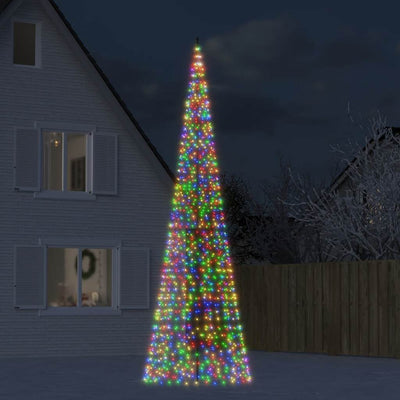 Vidaxl Light Cono en la bandera 1534 LED multicolor de 500 cm