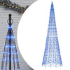Albero di Natale a LED Vidaxl a Vlaggenmast 1534 LED 500 cm blu