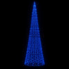 Albero di Natale a LED Vidaxl a Vlaggenmast 1534 LED 500 cm blu