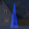 Albero di Natale a LED Vidaxl a Vlaggenmast 1534 LED 500 cm blu