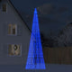 Albero di Natale a LED Vidaxl a Vlaggenmast 1534 LED 500 cm blu