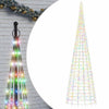 Vidaxl led-kerstboom aan vlaggenmast 3000 leds kleurrijk 800 cm