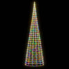 Vidaxl led-kerstboom aan vlaggenmast 3000 leds kleurrijk 800 cm