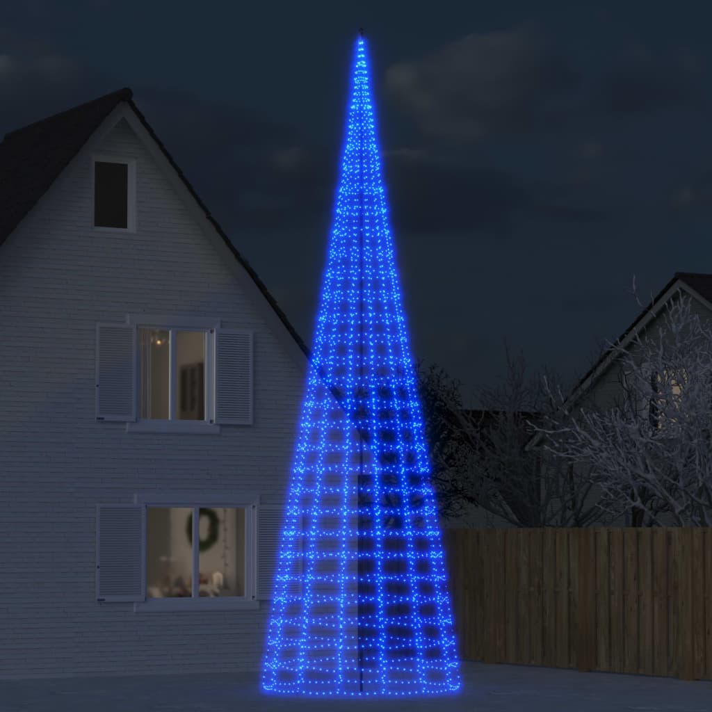 Vidaxl LED Tree de Navidad en la bandera 3000 LED 800 cm azul