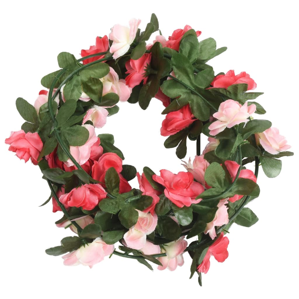 Vidaxl Garlands natalizie con fiori 6 St 250 cm Spring Rosé