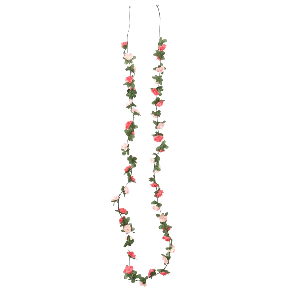 Vidaxl Garlands natalizie con fiori 6 St 250 cm Spring Rosé