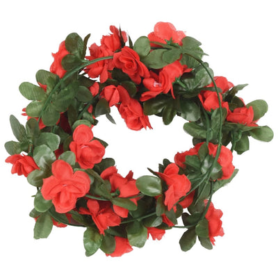 Vidaxl bloemenslingers 6 st 250 cm lente rood