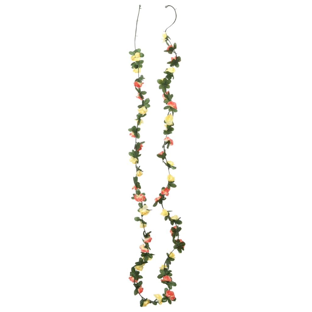 Vidaxl Garlands natalizie con fiori 6 St 250 cm Spring Sunset Red