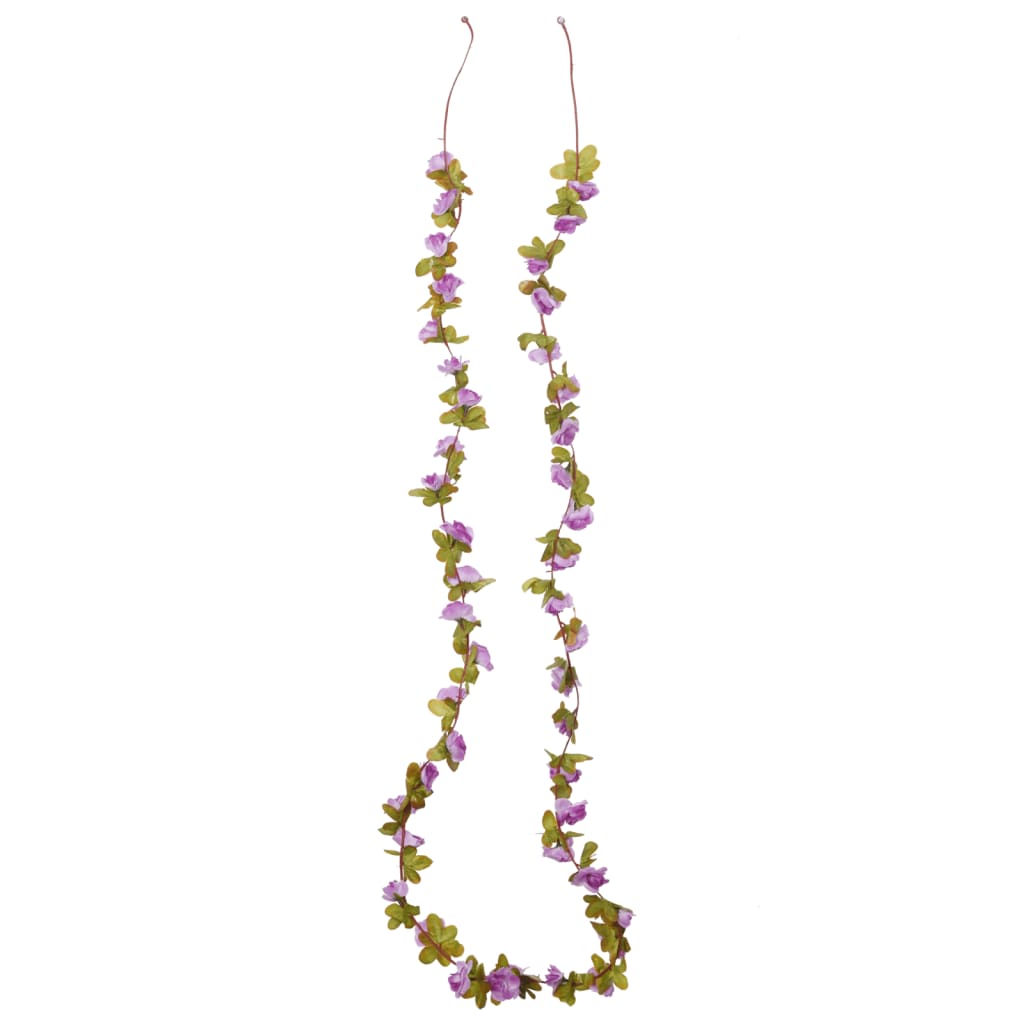 Vidaxl Garlands natalizie con fiori 6 St 250 cm Purple