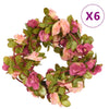 Vidaxl Garlands natalizie con fiori 6 St 250 cm rosa -re