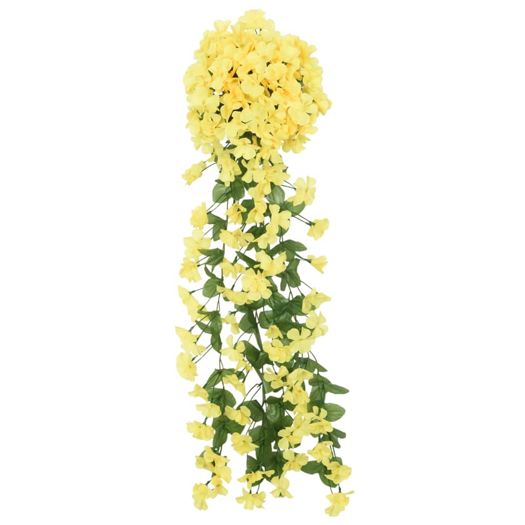 Vidaxl Guierras navideñas con flores 3 st 85 cm amarillo