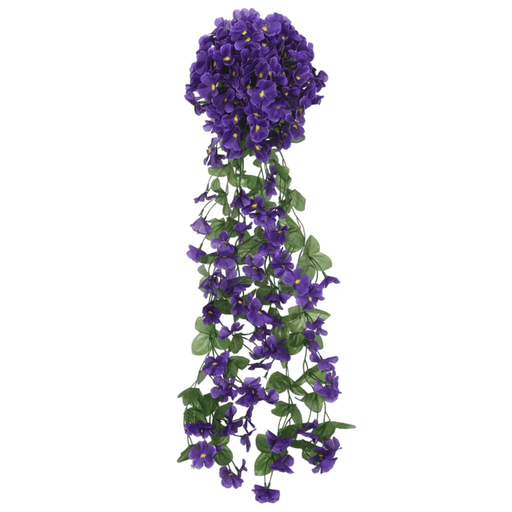 Vidaxl Garlands natalizi con fiori 3 St 85 cm Viole scuro