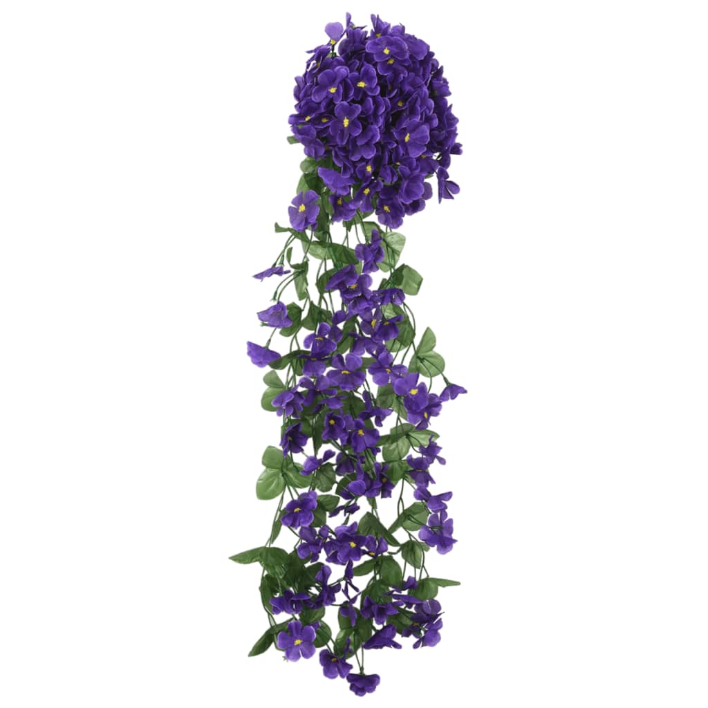 Vidaxl Garlands natalizi con fiori 3 St 85 cm Viole scuro