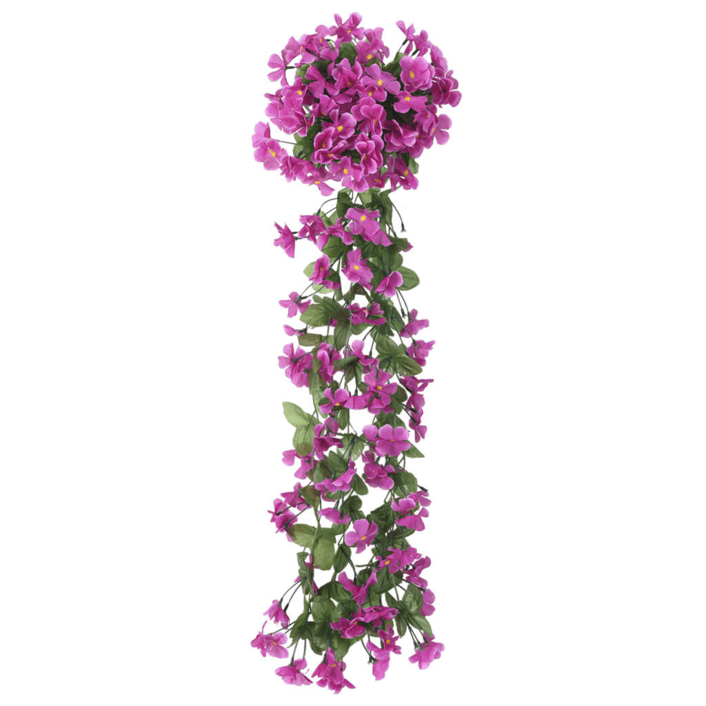 Vidaxl Garlands natalizie con fiori 3 St 85 cm Purple