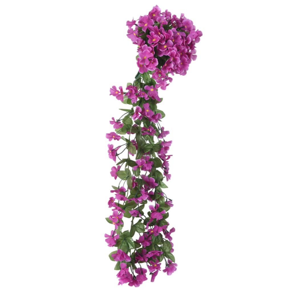 Vidaxl Garlands natalizie con fiori 3 St 85 cm Purple