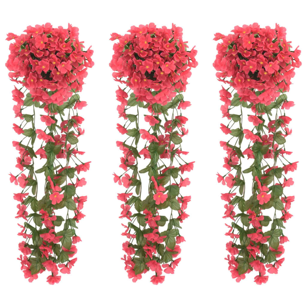 Vidaxl Garlands natalizi con fiori 3 St 85 cm rosé