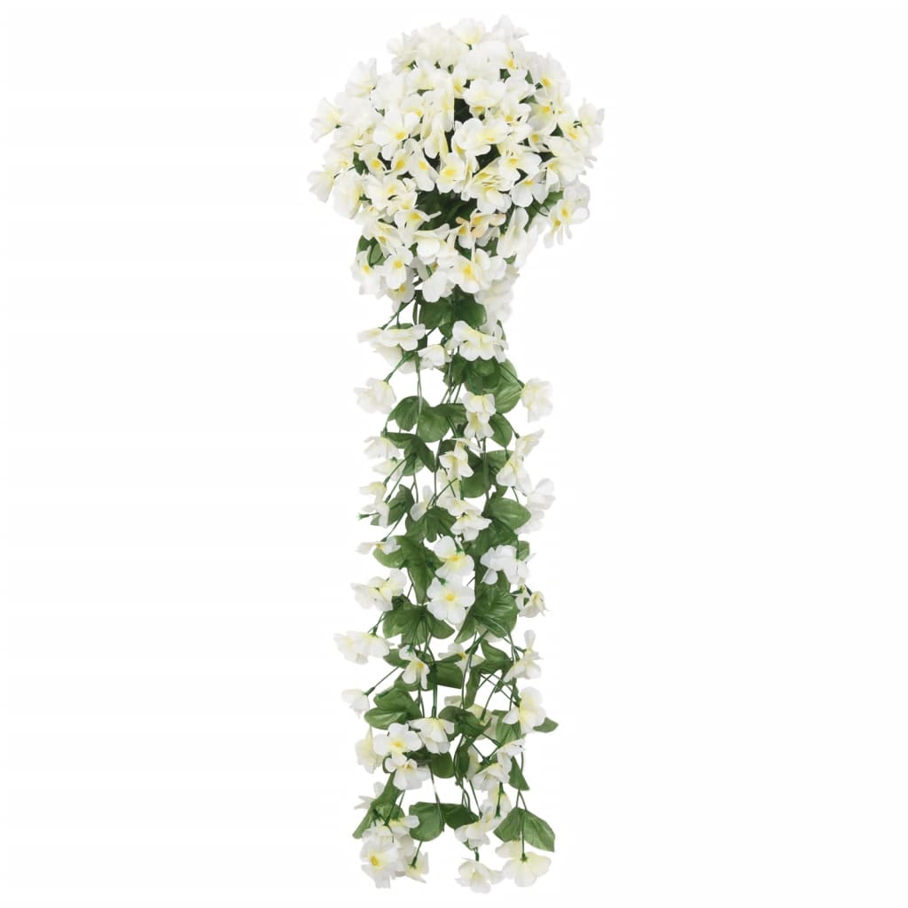 Vidaxl Garlands di Natale con fiori 3 St 85 cm Bianco