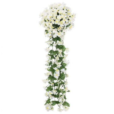 Vidaxl kerstslingers met bloemen 3 st 85 cm wit