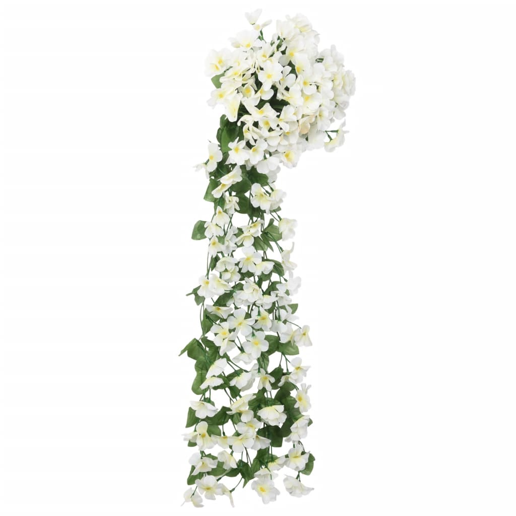 Vidaxl Garlands di Natale con fiori 3 St 85 cm Bianco