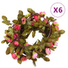 Vidaxl bloemenslingers 6 st 215 cm rozenroze