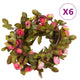 Vidaxl Guierras navideñas con flores 6 PCS 215 cm Rose rosa