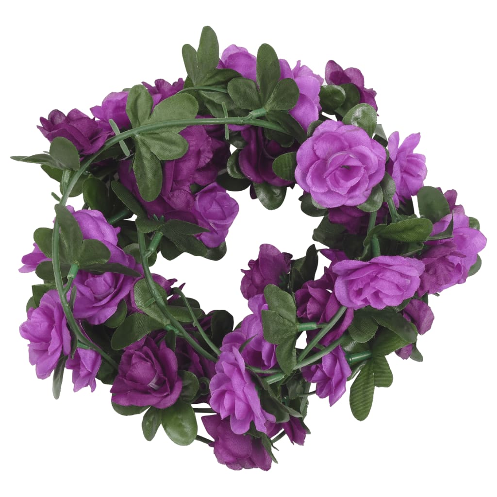 Vidaxl Guierras navideñas con flores 6 ST 240 cm Light Purple