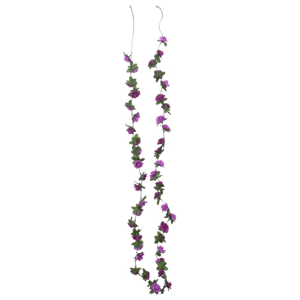 Vidaxl Guierras navideñas con flores 6 ST 240 cm Light Purple