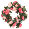 Vidaxl Garlands natalizie con fiori 6 St 240 cm rosé