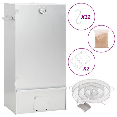 Ahumador BBQ Vidaxl con generador de humo frío en acero galvanizado