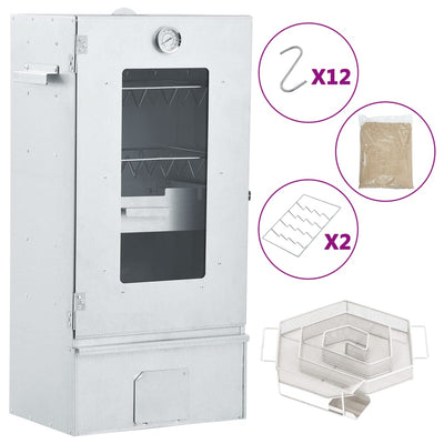 Ahumador BBQ Vidaxl con generador de humo frío en acero galvanizado