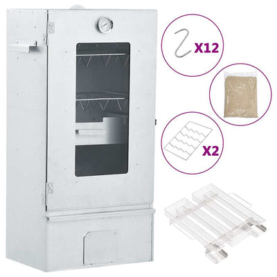 Ahumador BBQ Vidaxl con generador de humo frío en acero galvanizado