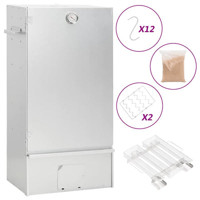 Ahumador BBQ Vidaxl con generador de humo frío en acero galvanizado