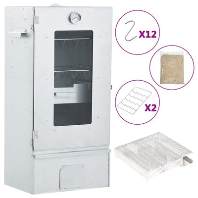 Affumicatore BBQ Vidaxl con generatore di fumo freddo in acciaio zincato