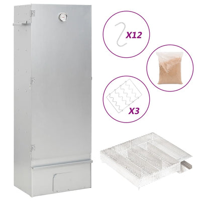 Ahumador BBQ Vidaxl con generador de humo frío en acero galvanizado