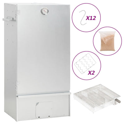 Ahumador BBQ Vidaxl con generador de humo frío en acero galvanizado
