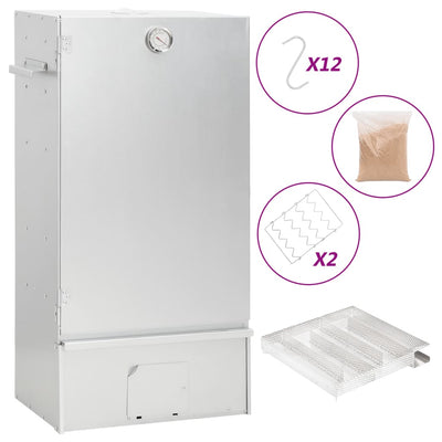 Ahumador BBQ Vidaxl con generador de humo frío en acero galvanizado