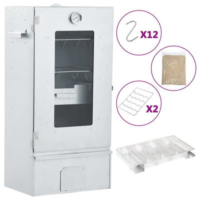 Ahumador BBQ Vidaxl con generador de humo frío en acero galvanizado