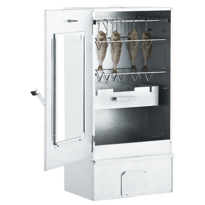 Ahumador BBQ Vidaxl con generador de humo frío en acero galvanizado