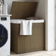 Vidaxl Lavaundry Ceste con 2 scomparti 53x35x57 cm poli rattan