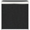Vidaxl Lavandry Basket con 2 scomparti 53x35x57 cm poli rattan nero