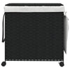 Vidaxl Basket lavanderia su ruote 60x35x60,5 cm rattan nero