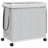 Vidaxl Basket lavanderia su ruote 60x35x60,5 cm rattan bianco