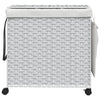 Vidaxl Basket lavanderia su ruote 60x35x60,5 cm rattan bianco