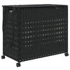 Vidaxl Basket lavanderia su ruote 66x35x60 cm rattan nero