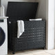 Vidaxl Basket lavanderia su ruote 66x35x60 cm rattan nero