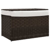 Vidaxl Laundry Ceste con coperchio 55.5x35x34 cm Poly Rattan Brown scuro