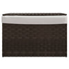 Vidaxl Laundry Ceste con coperchio 55.5x35x34 cm Poly Rattan Brown scuro