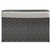 Vidaxl Laundry Ceste con coperchio 55.5x35x34 cm Poly Rattan Grey