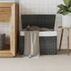 Vidaxl Laundry Ceste con coperchio 55.5x35x34 cm Poly Rattan Grey